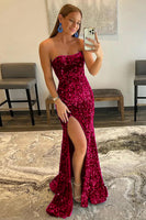 Load image into Gallery viewer, Mermaid Royal Blue Sequin Formal Dress