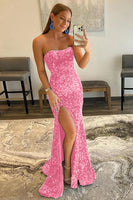 Load image into Gallery viewer, Mermaid Royal Blue Sequin Formal Dress