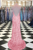 Load image into Gallery viewer, Royal Blue Sequin Mermaid Formal Dress