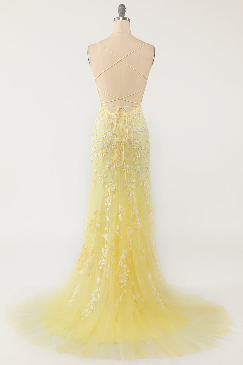 Load image into Gallery viewer, Lace Mermaid Backless Formal Dress