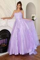 Load image into Gallery viewer, Red Spaghetti Straps Long Formal Dress with Appliques
