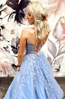 Load image into Gallery viewer, Princess Champagne Spaghetti Straps Formal Dress
