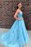 Load image into Gallery viewer, A-Line Spaghetti Straps Long Formal Dress