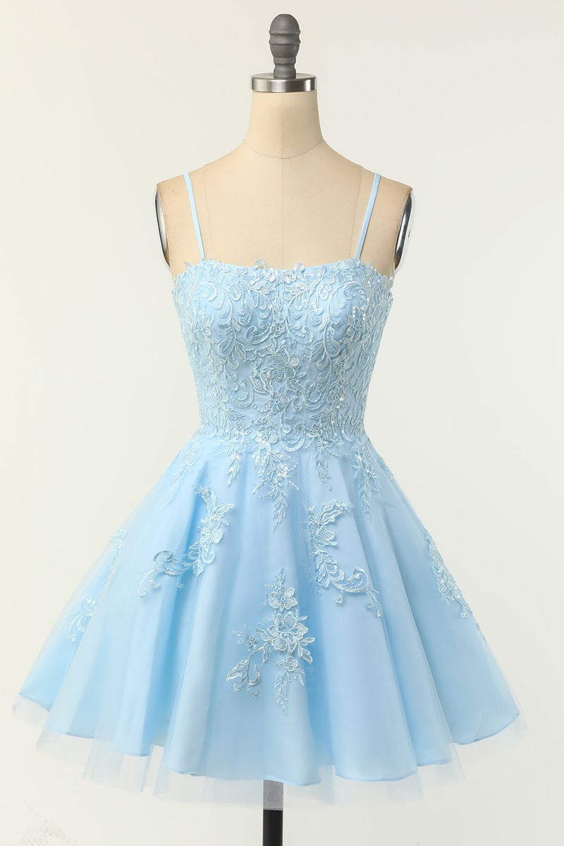 Load image into Gallery viewer, Blush Strapless Short Formal Dress with Appliques