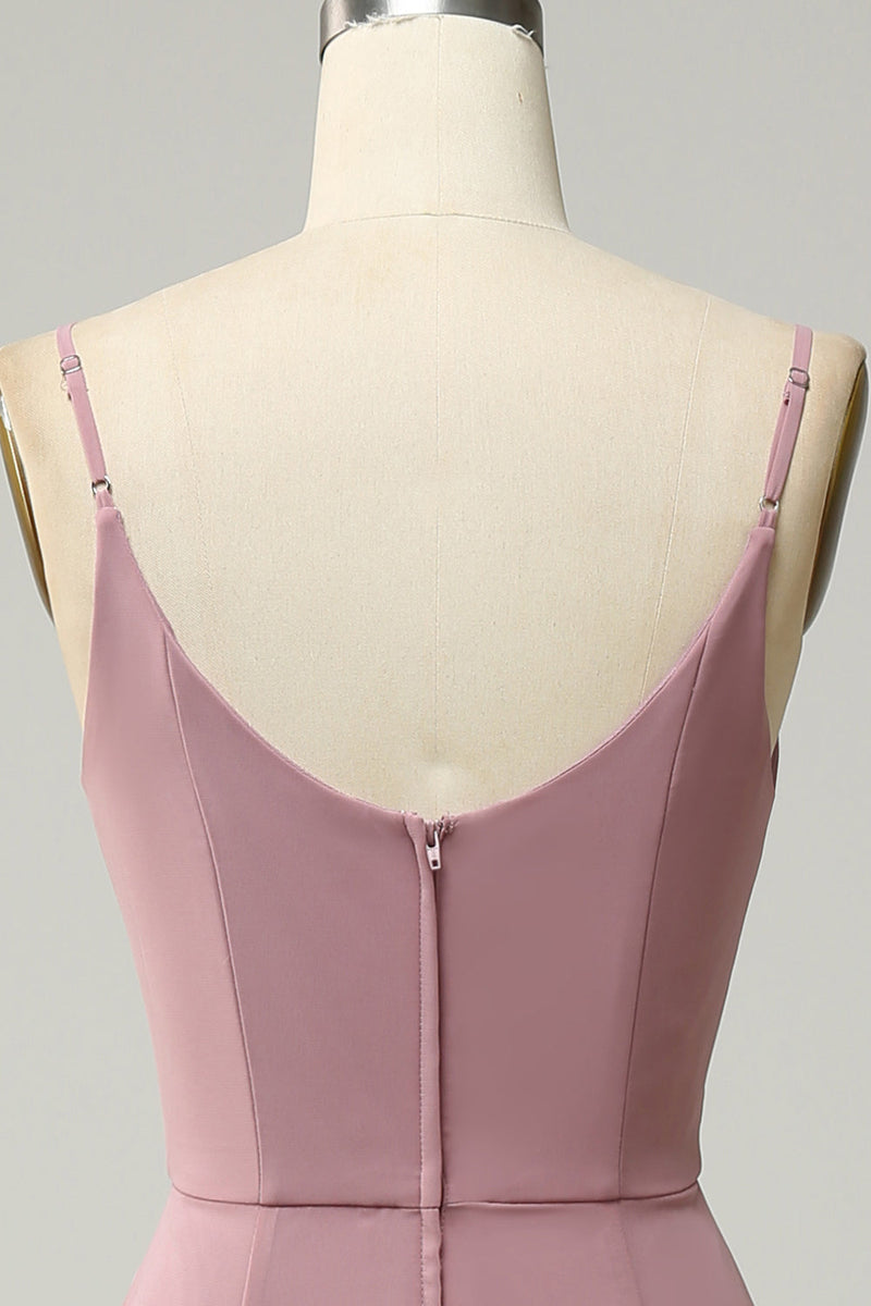 Load image into Gallery viewer, Spaghetti Straps A Line Sleeveless Long Bridesmaid Dress