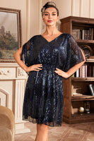 Load image into Gallery viewer, Red Sparkly 1920s Dress with Sequins