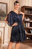 Load image into Gallery viewer, Golden Sparkly 1920s Dress with Sequins