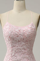Load image into Gallery viewer, Pink Mermaid Long Formal Dress with Appliques