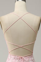Load image into Gallery viewer, Pink Mermaid Long Formal Dress with Appliques