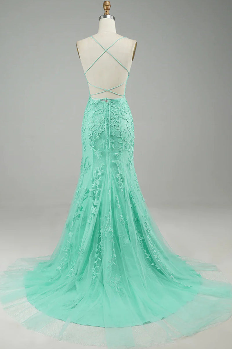 Load image into Gallery viewer, Pink Mermaid Long Formal Dress with Appliques
