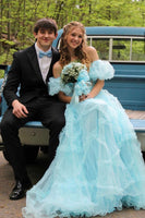 Load image into Gallery viewer, A Line Off the Shoulder Red Tulle Corset Formal Dress with Bowknot