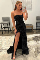 Load image into Gallery viewer, Mermaid Royal Blue Sequin Formal Dress