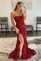 Load image into Gallery viewer, Mermaid Royal Blue Sequin Formal Dress