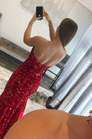 Load image into Gallery viewer, Mermaid Royal Blue Sequin Formal Dress