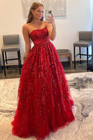 Load image into Gallery viewer, Sparkly Royal Blue Long Formal Dress with Pockets
