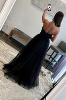Load image into Gallery viewer, Black Sweetheart Tulle A-Line Formal Dress