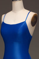 Load image into Gallery viewer, Simple Royal Blue Satin Mermaid Long Formal Dress
