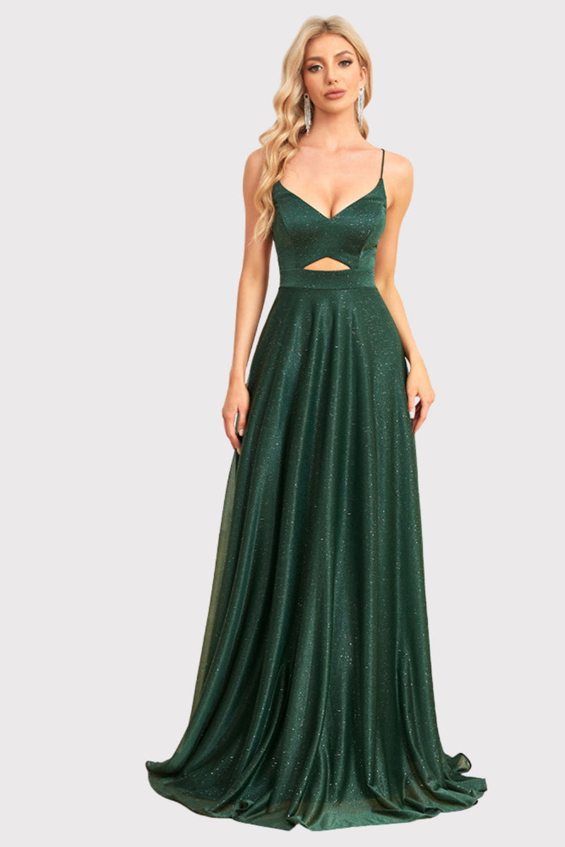 Fashion Green Long Evening Dress, Party Prom Gown