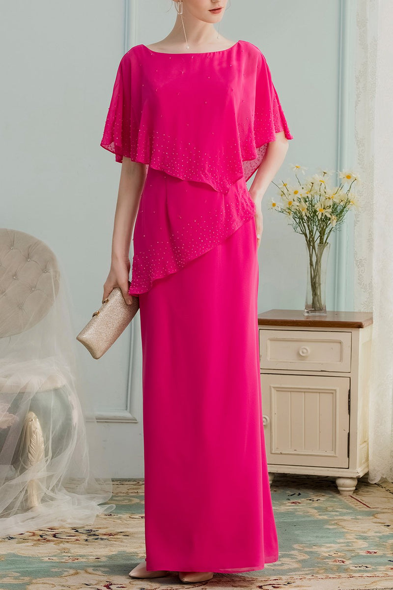 Load image into Gallery viewer, A-line Long Chiffon Mother Of The Bride Dress with Beading