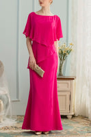 Load image into Gallery viewer, A-line Long Chiffon Mother Of The Bride Dress with Beading
