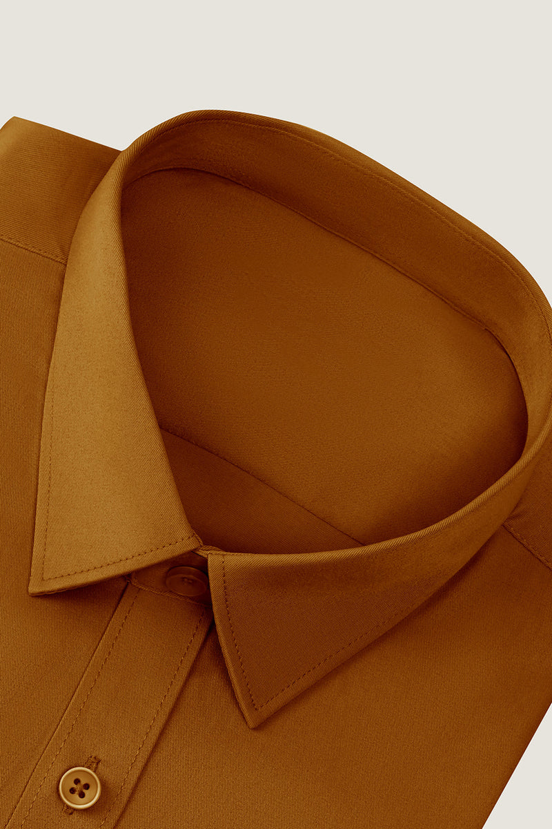 Load image into Gallery viewer, Camel Solid Long Sleeves Suit Shirt