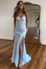 Load image into Gallery viewer, Pink Corset Sweetheart Long Lace Formal Dress with Slit