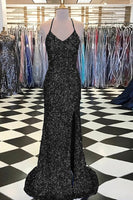 Load image into Gallery viewer, Royal Blue Sequin Mermaid Formal Dress