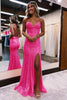 Load image into Gallery viewer, Sparkly Orange Sequins Mermaid Formal Dress