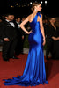 Load image into Gallery viewer, Royal Blue One Shoulder Mermaid Long Formal Dress with 3D Flower