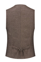 Load image into Gallery viewer, Brown 3 Pieces Men&#39;s Formal Suit Slim Fit Groomsmen Suit