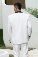 Load image into Gallery viewer, White Shawl Lapel One Button 3 Piece Men&#39;s Formal Suits