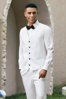 Load image into Gallery viewer, White Shawl Lapel One Button 3 Piece Men&#39;s Formal Suits