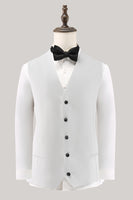 Load image into Gallery viewer, White Shawl Lapel 3 Piece One Button Men&#39;s Formal Suits