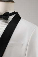 Load image into Gallery viewer, White Shawl Lapel 3 Piece One Button Men&#39;s Formal Suits
