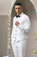 Load image into Gallery viewer, White Shawl Lapel One Button 3 Piece Men&#39;s Formal Suits