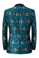 Load image into Gallery viewer, Peacock Green Shawl Lapel 2 Pieces Men&#39;s Formal Suits