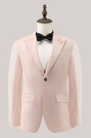 Load image into Gallery viewer, Light Khaki Peak Lapel One Button 3 Piece Prom Tuxedo