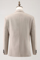 Load image into Gallery viewer, Ivory Peak Lapel Pinstripe Single Breasted 3 Piece Men&#39;s Formal Suits