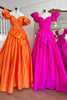 Load image into Gallery viewer, Fuchsia A-Line Off The Shoulder Long Formal Dress with Bows