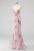 Load image into Gallery viewer, Sparkly Black Floral Mermaid Long Formal Dress with Sequins