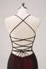 Load image into Gallery viewer, Black Red Spaghetti Straps Mermaid Long Formal Dress