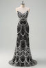 Load image into Gallery viewer, Glitter Dark Green Mermaid Sequin Long Corset Formal Dress