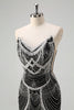 Load image into Gallery viewer, Glitter Dark Green Mermaid Sequin Long Corset Formal Dress