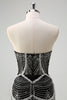 Load image into Gallery viewer, Glitter Dark Green Mermaid Sequin Long Corset Formal Dress