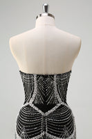 Load image into Gallery viewer, Glitter Dark Green Mermaid Sequin Long Corset Formal Dress