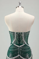 Load image into Gallery viewer, Glitter Dark Green Mermaid Sequin Long Corset Formal Dress