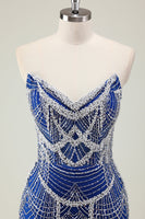 Load image into Gallery viewer, Glitter Dark Green Mermaid Sequin Long Corset Formal Dress