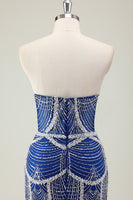 Load image into Gallery viewer, Glitter Dark Green Mermaid Sequin Long Corset Formal Dress