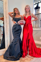 Load image into Gallery viewer, Hot Pink Corset Bowknot Long Formal Dress with Ruffles