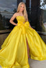Load image into Gallery viewer, Orange Satin Two Piece A Line Long Formal Dress with Bow